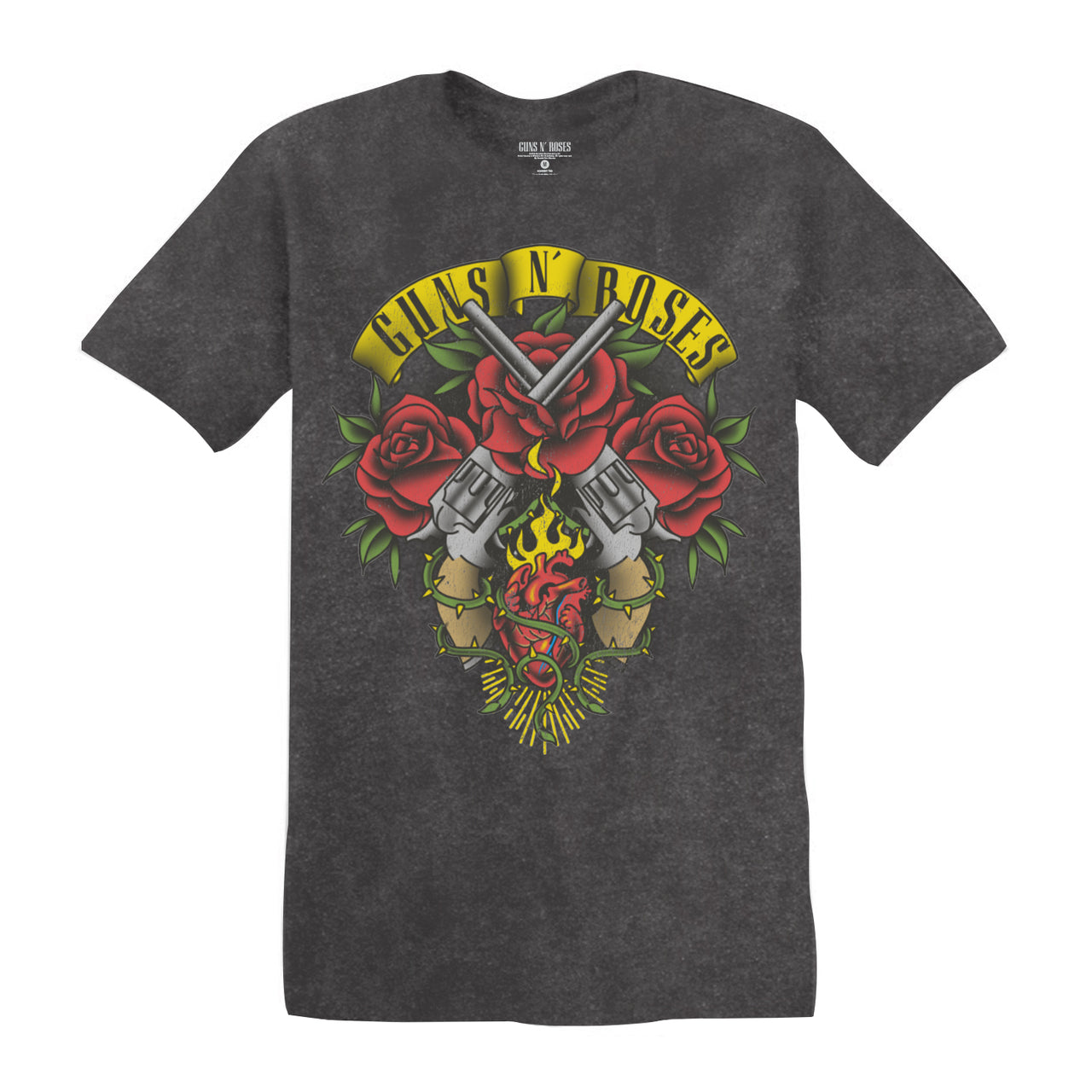 GUNS N ROSES GUNS PIGMENT BLACK S/S UNISEX TSHIRT