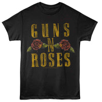 Thumbnail for GUNS N ROSES-GNR LOGO AND ROSES-BLACK ADULT S/S TSHIRT