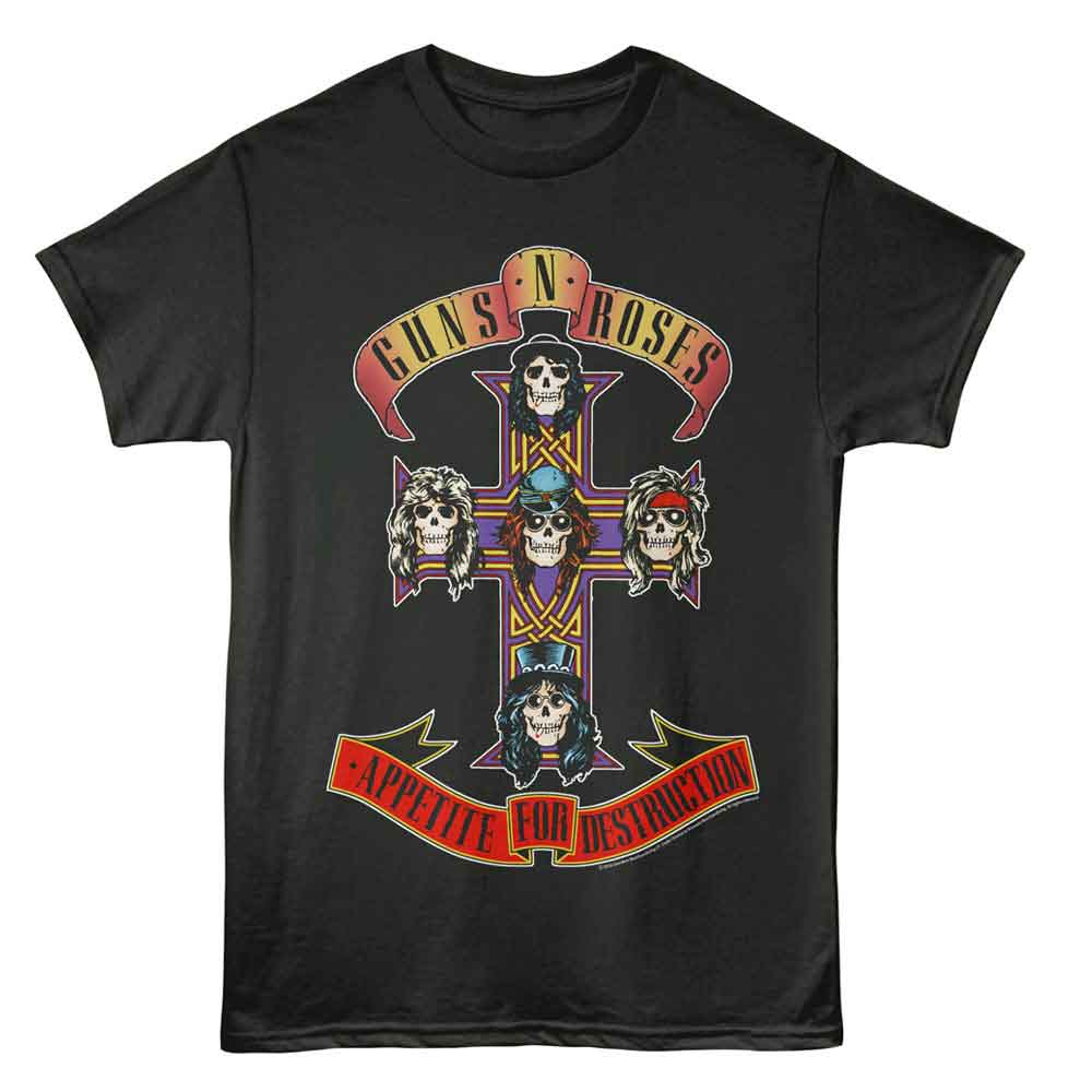 GUNS N ROSES-GNR APPETITE FOR DESTRUCTION-SMOKE ADULT S/S TSHIRT