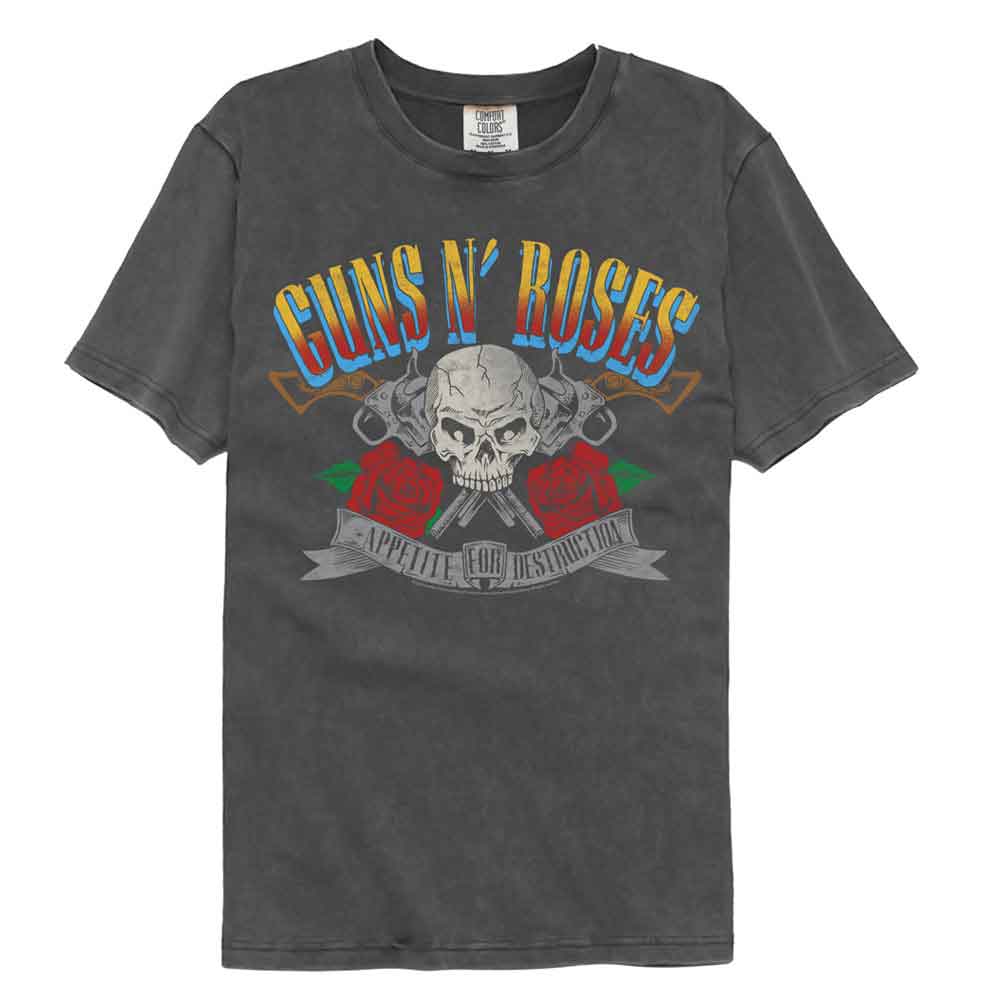 GUNS N ROSES-GNR AFD PISTOLS AND SKULL-PEPPER COMFORT COLOR ADULT S/S TSHIRT