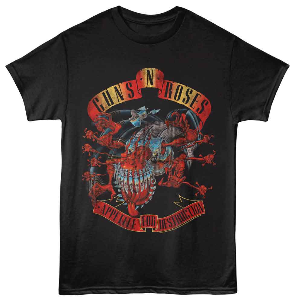 GUNS N ROSES-GNR MONSTER APPETITE-BLACK ADULT S/S TSHIRT