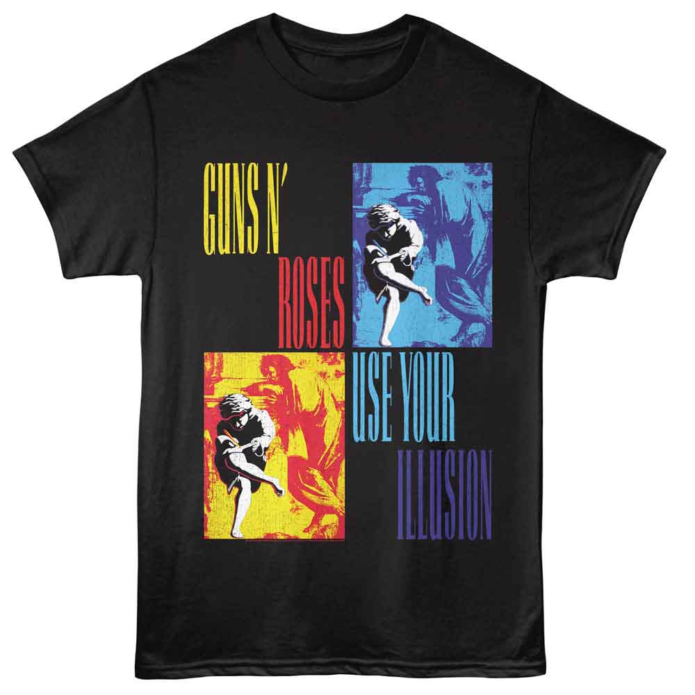 GUNS N ROSES-GNR USE YOUR ILLUSION-BLACK ADULT S/S TSHIRT
