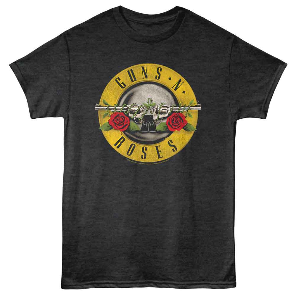 GUNS N ROSES-GNR BULLET-BLACK HEATHER ADULT S/S TSHIRT