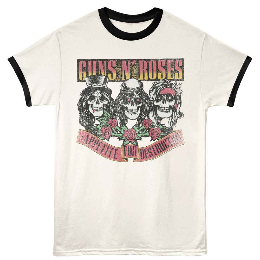 Guns N Roses - Appetite Skulls Ringer Tee