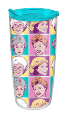 Golden Girls Character Grid  20oz Double Wall Travel Tumbler w/ Slide Close Lid – 12 pc ppk ($4.75 each)