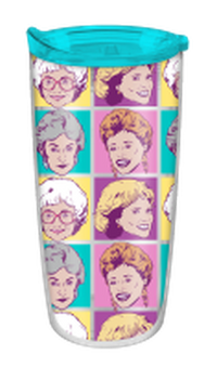 Thumbnail for Golden Girls Character Grid  20oz Double Wall Travel Tumbler w/ Slide Close Lid – 12 pc ppk ($4.75 each)