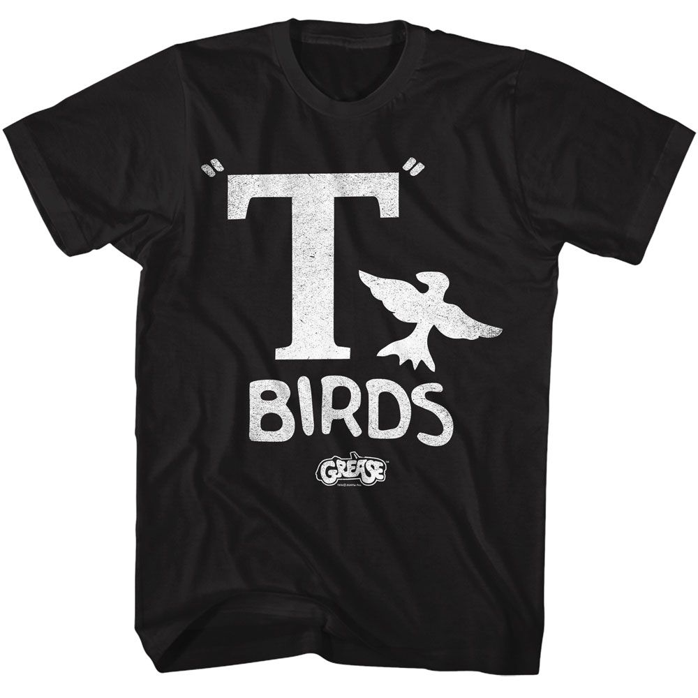 GREASE-GREASE T BIRDS-BLACK ADULT S/S TSHIRT