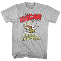 Thumbnail for HAGAR THE HORRIBLE-BEER HUNTER-GRAY HEATHER ADULT S/S TSHIRT