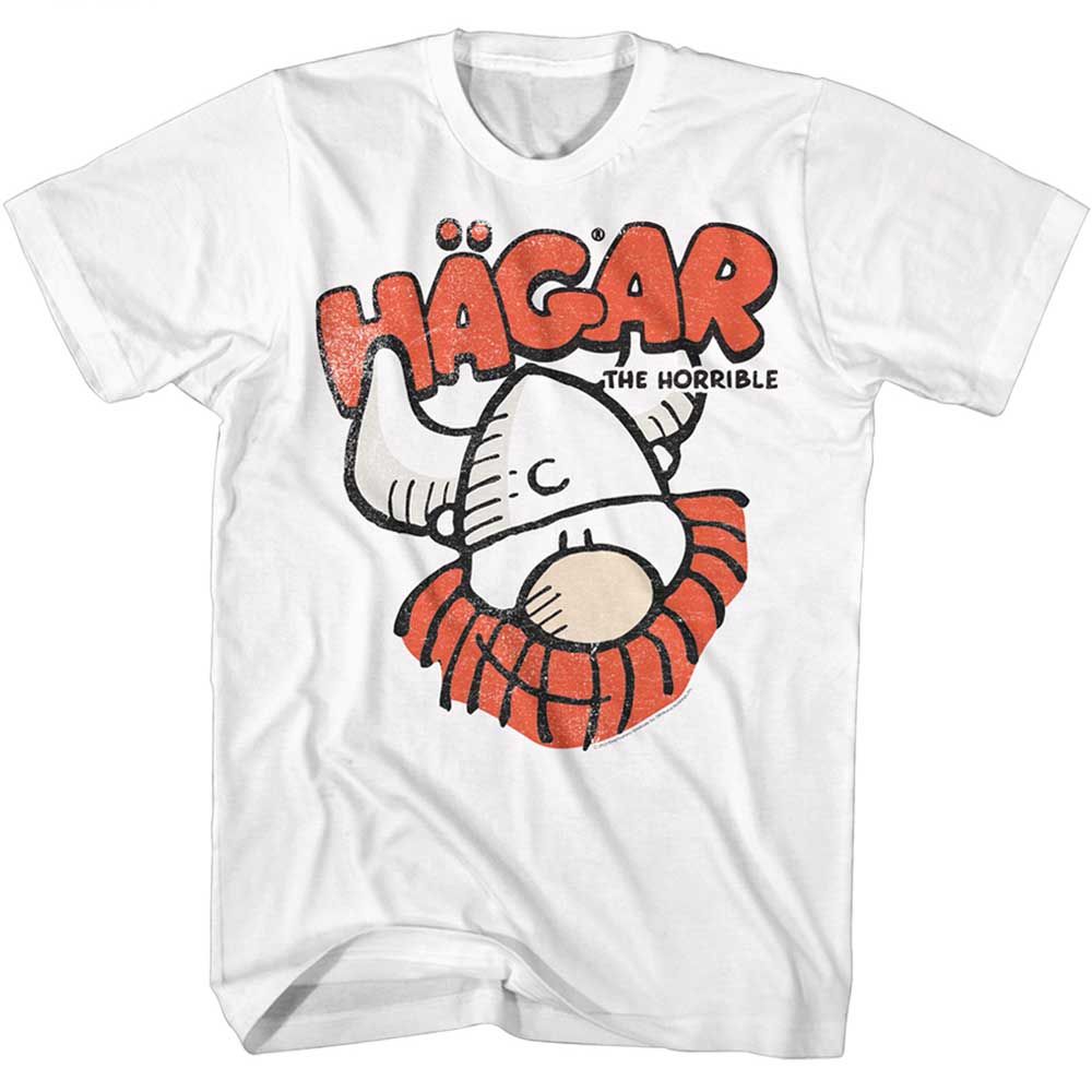 HAGAR-HAGAR HAGARS FACE-WHITE ADULT S/S TSHIRT