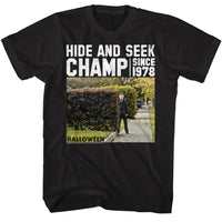 Thumbnail for HALLOWEEN-HALLOWEEN HIDE AND SEEK BUSHES-BLACK ADULT S/S TSHIRT