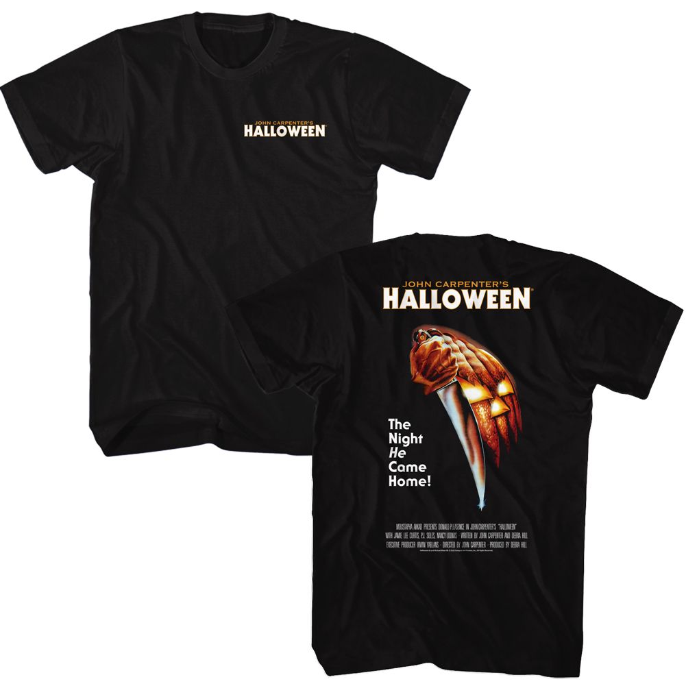 HALLOWEEN-HALLOWEEN POSTER CHEST HIT-BLACK ADULT S/S TSHIRT