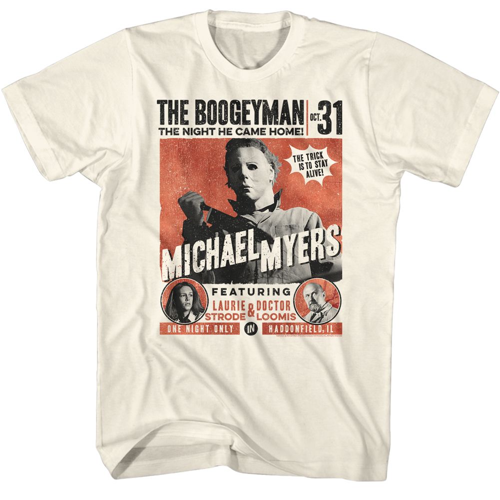 HALLOWEEN-HALLOWEEN POSTER STYLE-NATURAL ADULT S/S TSHIRT