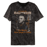 Thumbnail for HALLOWEEN-HALLOWEEN SPANISH POSTER-MINERAL WASH BLACK ADULT S/S TSHIRT