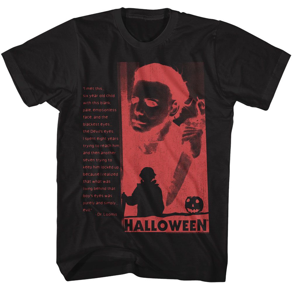 HALLOWEEN-HALLOWEEN BLACKEST EYES-BLACK ADULT S/S TSHIRT