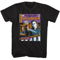 Thumbnail for HALLOWEEN-HALLOWEEN HORROR COMIC-BLACK ADULT S/S TSHIRT