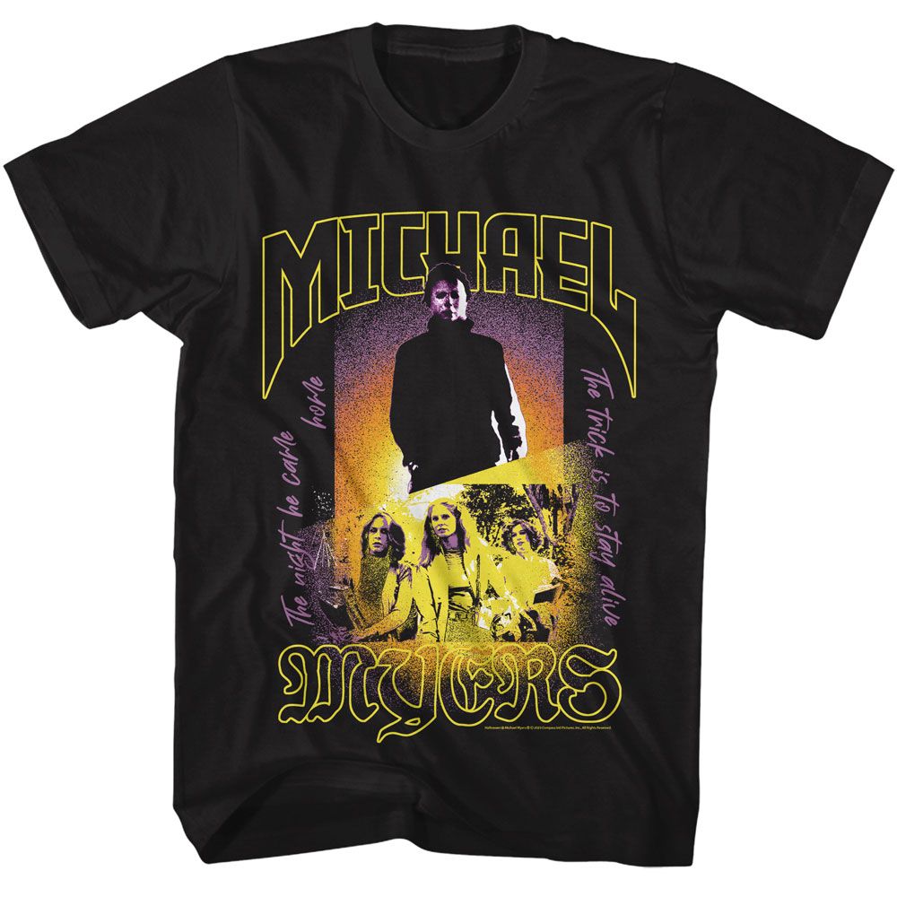 HALLOWEEN-HALLOWEEN MICHAEL MYERS-BLACK ADULT S/S TSHIRT