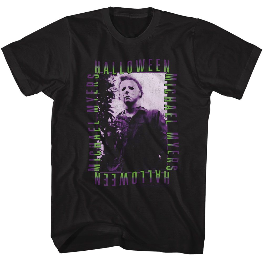 HALLOWEEN-HALLOWEEN REPEAT GRADIENT TEXT-BLACK ADULT S/S TSHIRT