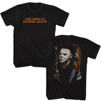Thumbnail for HALLOWEEN-HALLOWEEN MICHAEL BREAK THROUGH FRONT AND BACK-BLACK ADULT S/S TSHIRT
