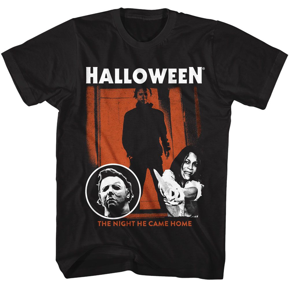 HALLOWEEN-HALLOWEEN THE NIGHT-BLACK ADULT S/S TSHIRT