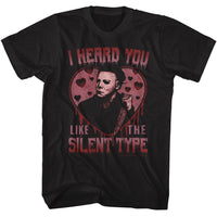 Thumbnail for HALLOWEEN-HALLOWEEN SILENT TYPE-BLACK ADULT S/S TSHIRT