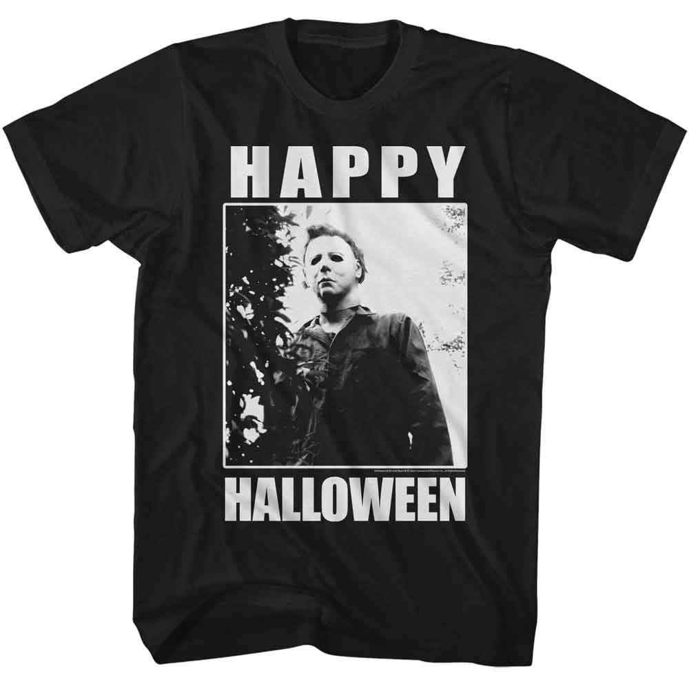 HALLOWEEN-HALLOWEEN HAPPY-BLACK ADULT S/S TSHIRT