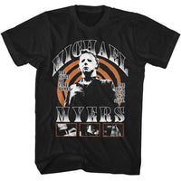 Thumbnail for HALLOWEEN-HALLOWEEN MYERS SPIRAL-BLACK ADULT S/S TSHIRT