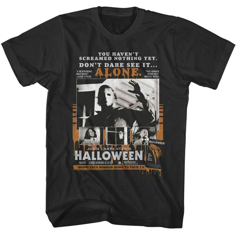 HALLOWEEN-HALLOWEEN HOME VIDEO POSTER-SMOKE ADULT S/S TSHIRT