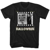 Thumbnail for HALLOWEEN-FILM STRIP-BLACK ADULT S/S TSHIRT