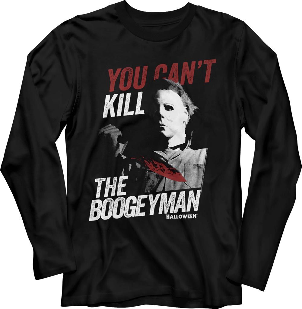 HALLOWEEN-BOOGEYMAN-BLACK ADULT L/S TSHIRT