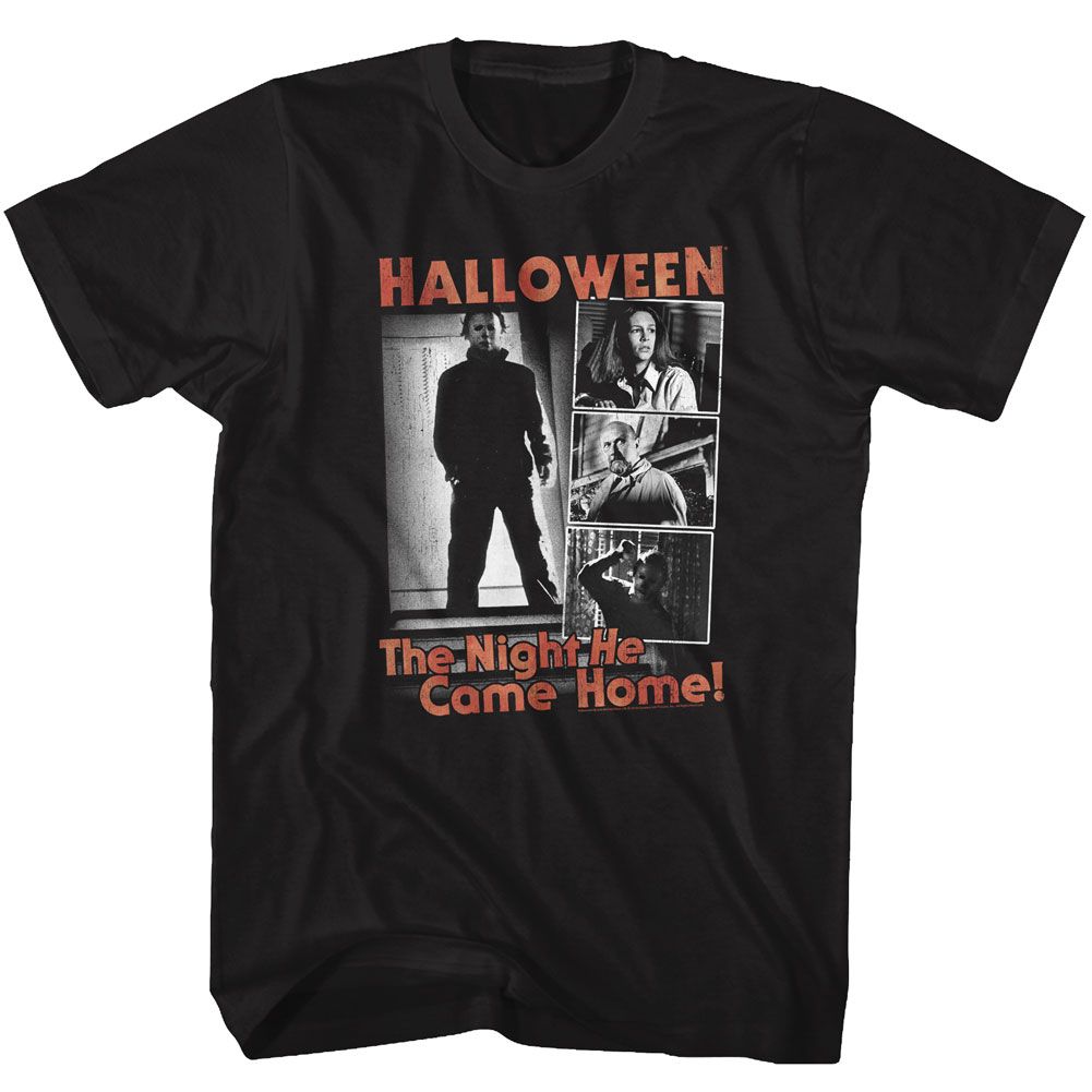 HALLOWEEN-THE NIGHT-BLACK ADULT S/S TSHIRT
