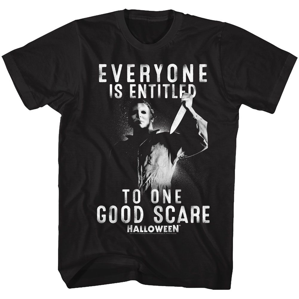 HALLOWEEN-ONE GOOD SCARE-BLACK ADULT S/S TSHIRT