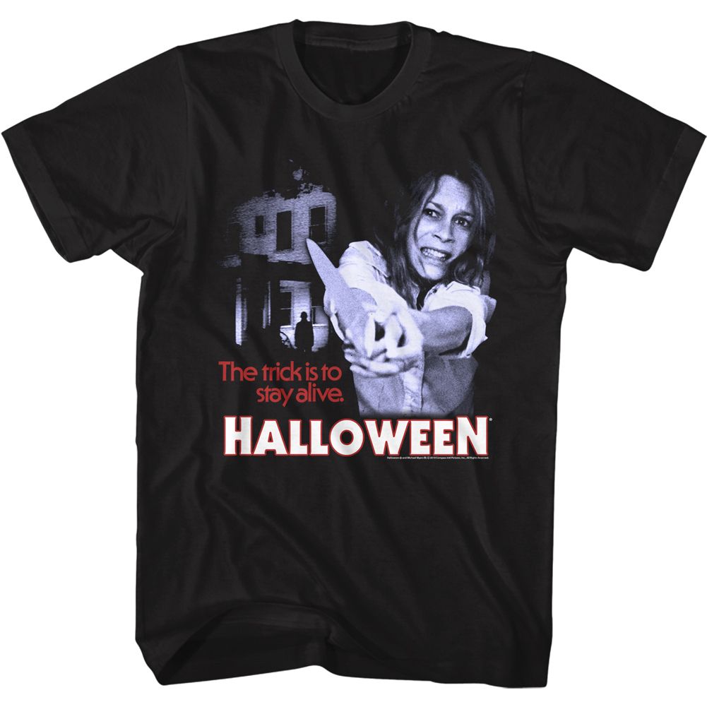 HALLOWEEN-STAYIN ALIVE-BLACK ADULT S/S TSHIRT