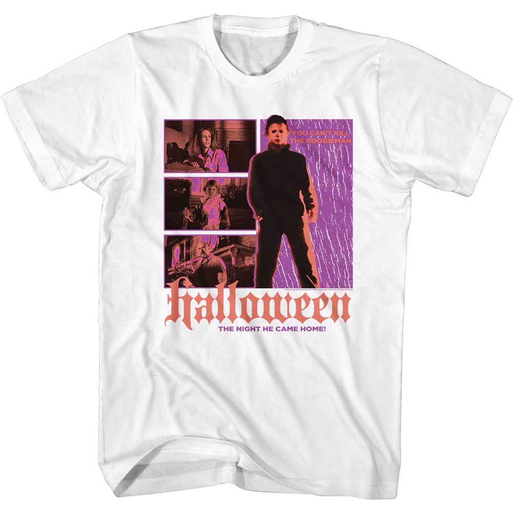 HALLOWEEN-CLASSIC MYERS-WHITE ADULT S/S TSHIRT