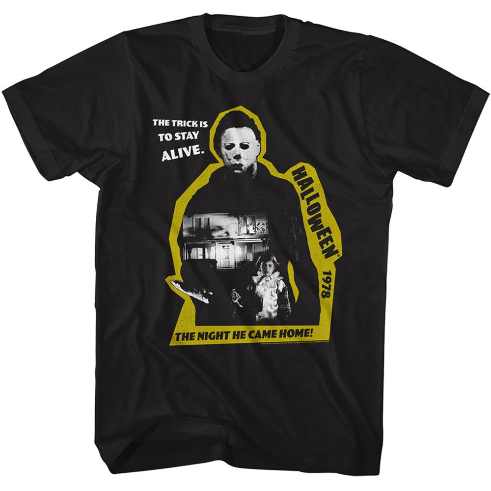 HALLOWEEN-HALLOWEEN CUT OUT-BLACK ADULT S/S TSHIRT