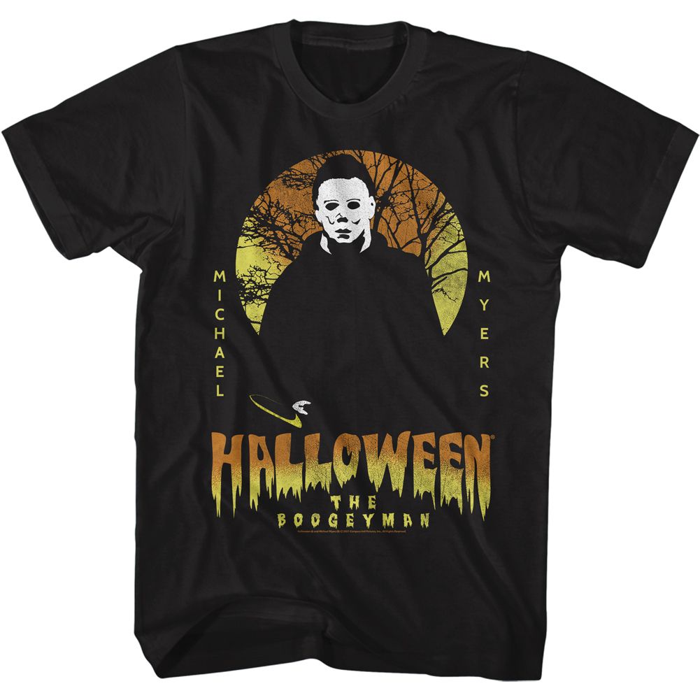 HALLOWEEN-MYERS THE BOOGYMAN-BLACK ADULT S/S TSHIRT
