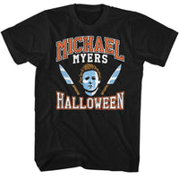 Thumbnail for HALLOWEEN-HALLOWEEN VARSITY STYLE MICHAEL-BLACK ADULT S/S TSHIRT