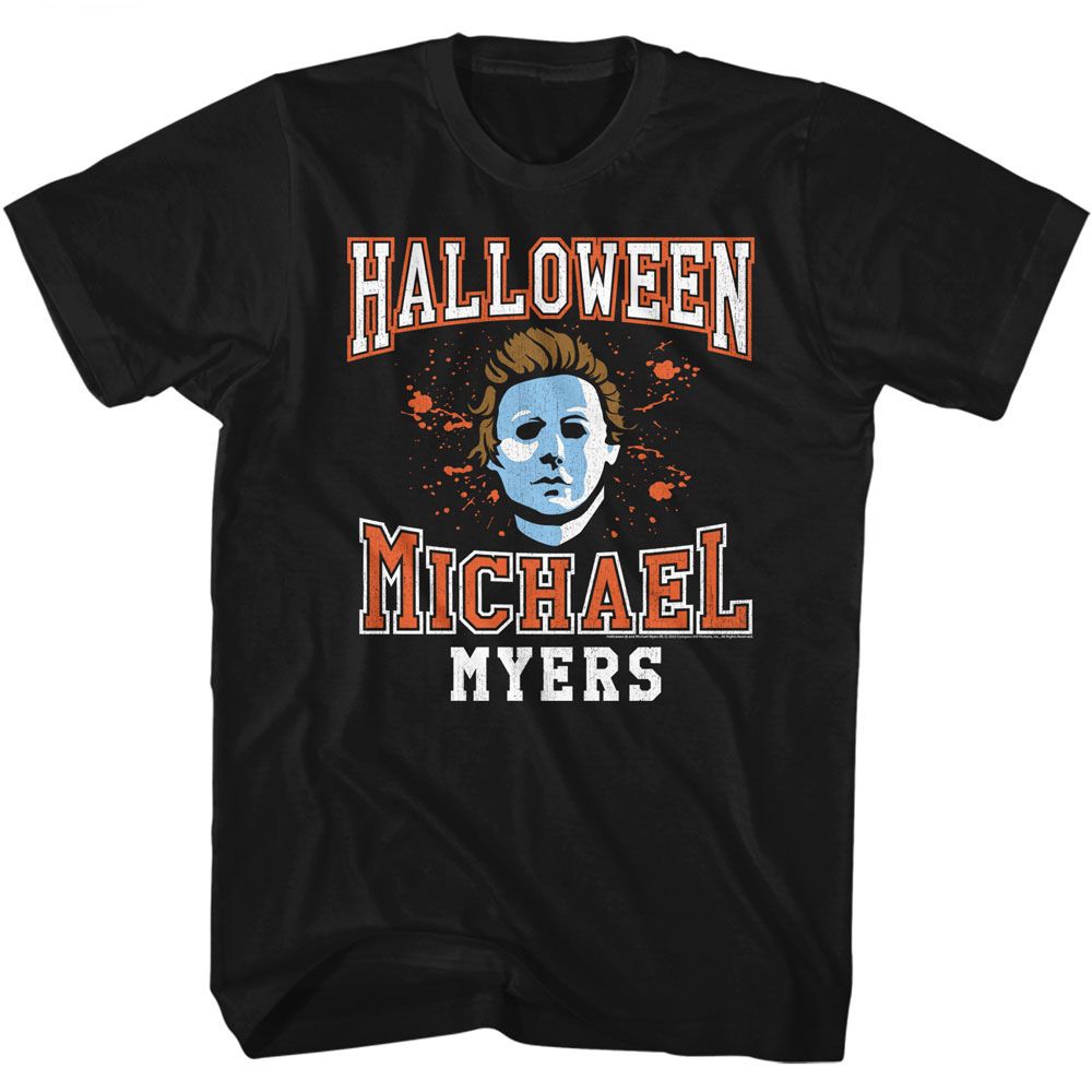 HALLOWEEN-HALLOWEEN VARSITY 2-BLACK ADULT S/S TSHIRT