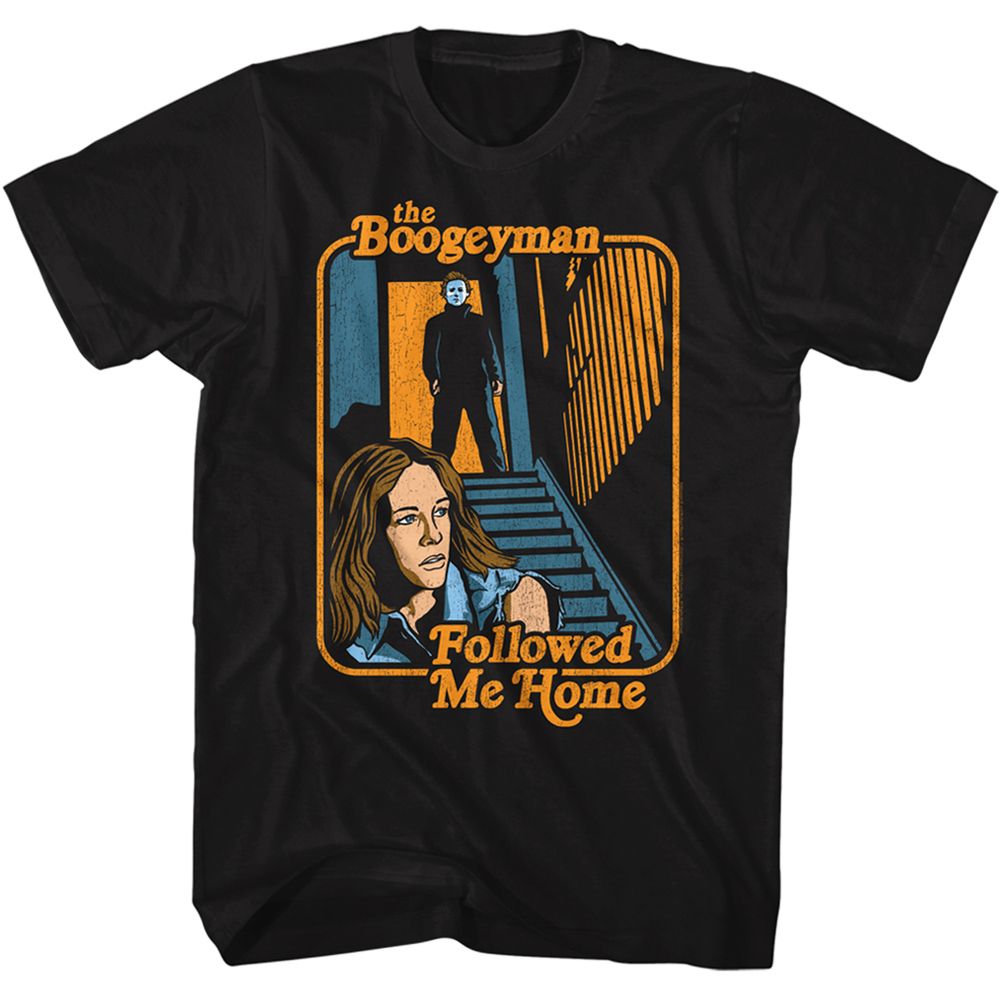 HALLOWEEN-HALLOWEEN BOOGEYMAN NO KNIFE-BLACK ADULT S/S TSHIRT