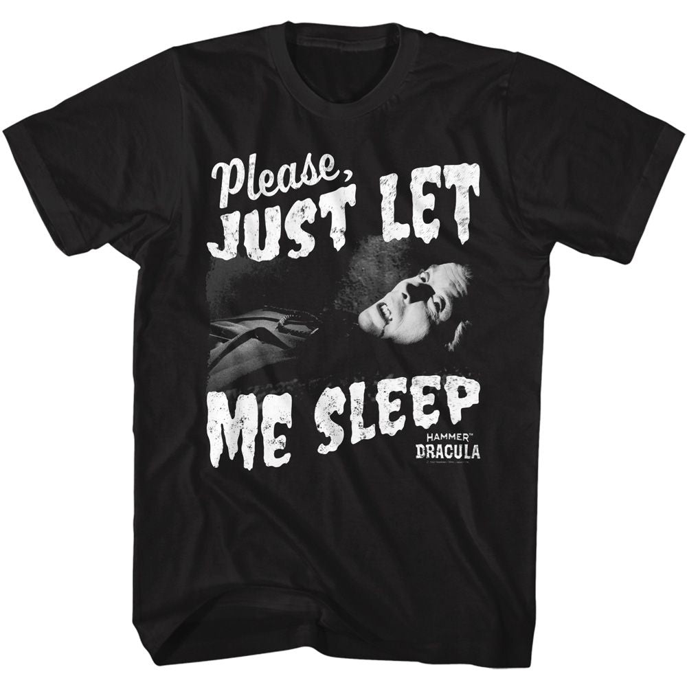 HAMMER HORROR-HAMMER HORROR JUST LET ME SLEEP-BLACK ADULT S/S TSHIRT