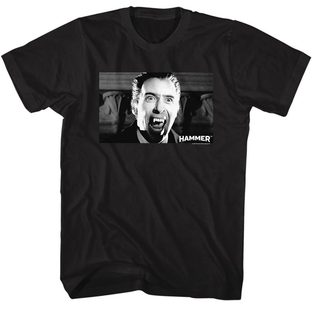 HAMMER HORROR-HAMMER HORROR ANGRY DRACULA-BLACK ADULT S/S TSHIRT