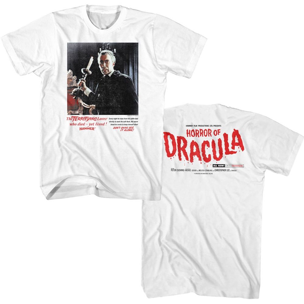 HAMMER HORROR-HAMMER HORROR HORROR OF DRAC-WHITE ADULT S/S TSHIRT