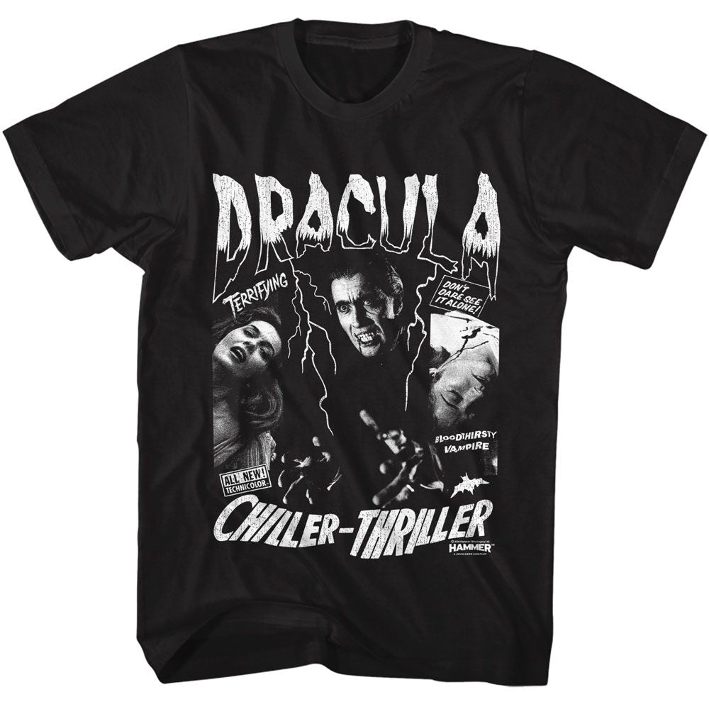 HAMMER HORROR-HAMMER HORROR CHILLER THRILLER-BLACK ADULT S/S TSHIRT