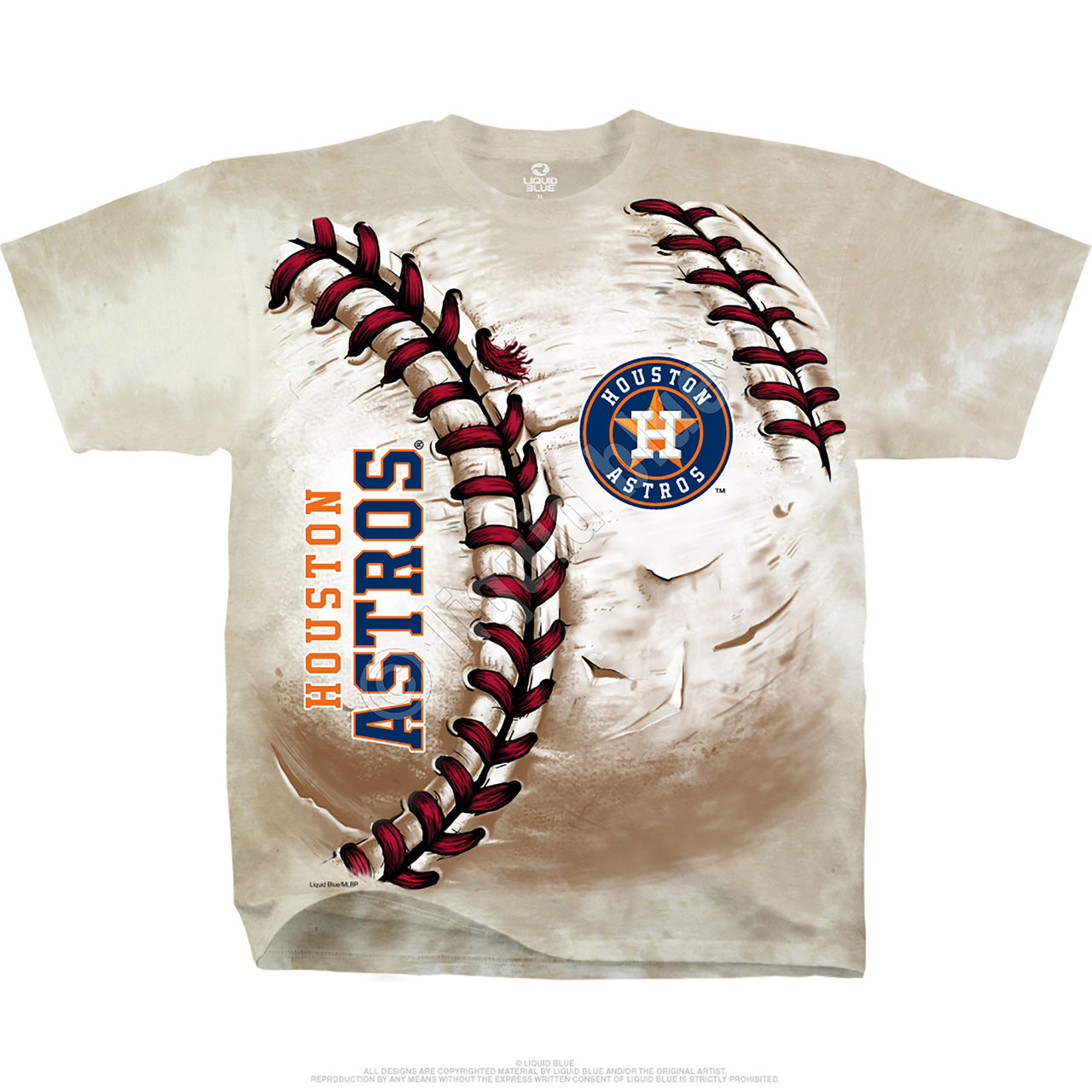Houston Astros Hardball Tie-Dye T-Shirt