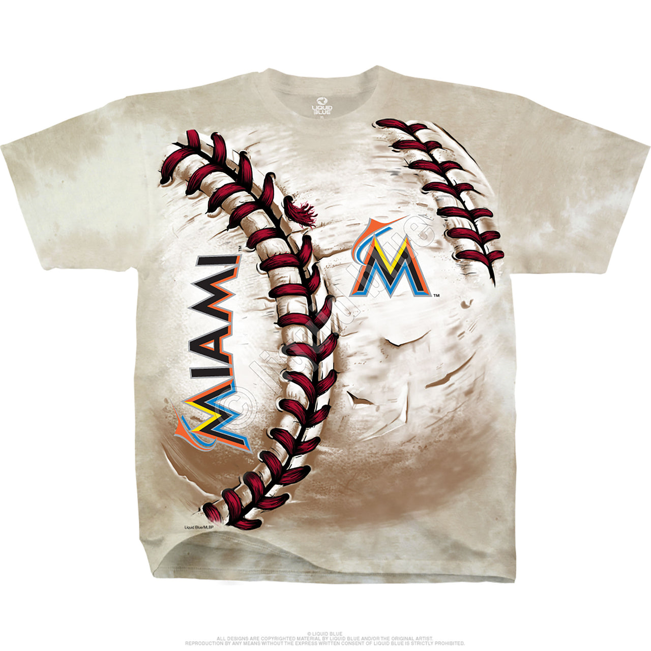 Miami Marlins Hardball Tie-Dye T-Shirt