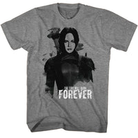 Thumbnail for HUNGER GAMES-HUNGER GAMES KATNISS BURN FOREVER-GRAPHITE HEATHER ADULT S/S TSHIRT