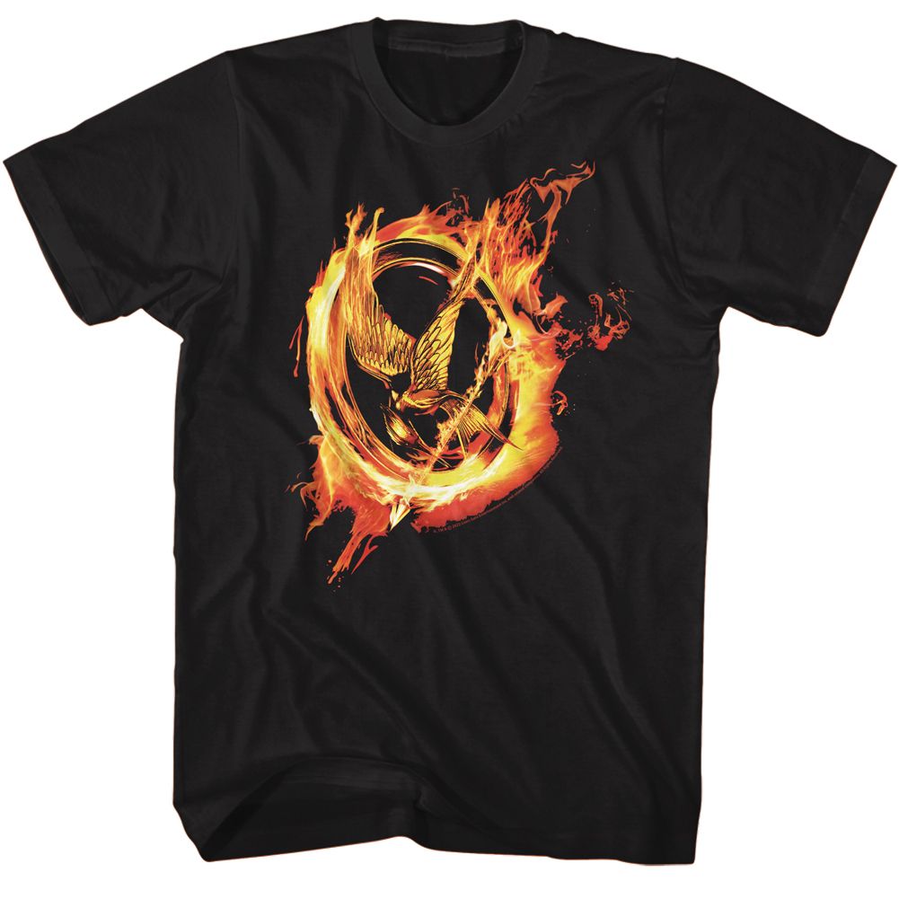 HUNGER GAMES-HUNGER GAMES PIN-BLACK ADULT S/S TSHIRT