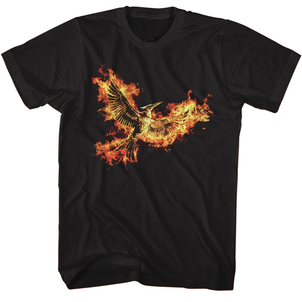 HUNGER GAMES-HUNGER GAMES MOCKINGJAY PT 2 PIN-BLACK ADULT S/S TSHIRT