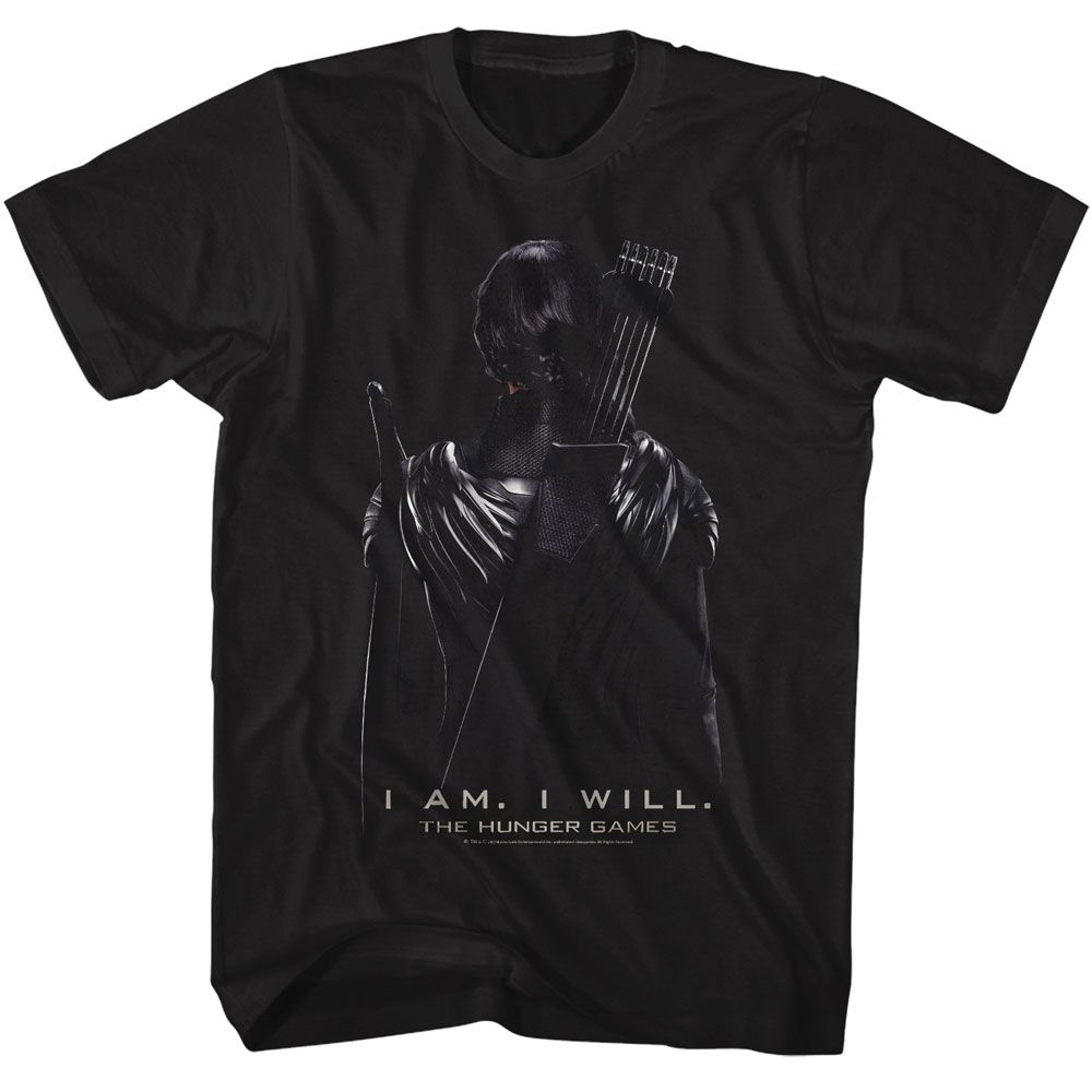HUNGER GAMES-HUNGER GAMES KATNISS BACK-BLACK ADULT S/S TSHIRT