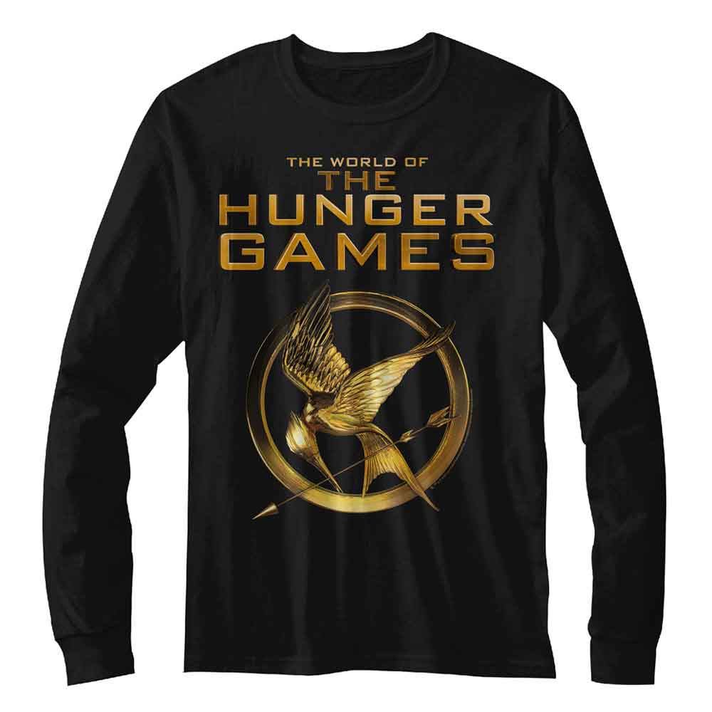 HUNGER GAMES-HUNGER GAMES WORLD OF-BLACK ADULT L/S TSHIRT