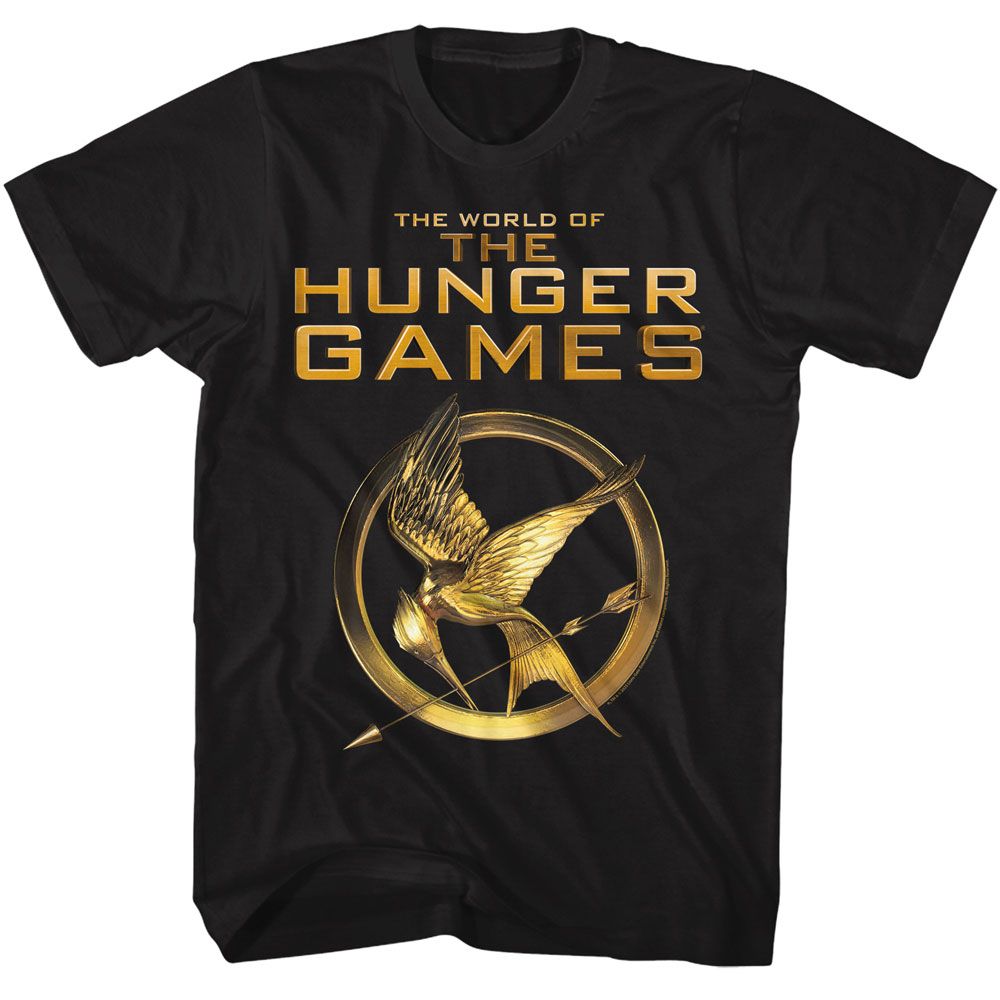 HUNGER GAMES-HUNGER GAMES THE WORLD OF THE-BLACK ADULT S/S TSHIRT